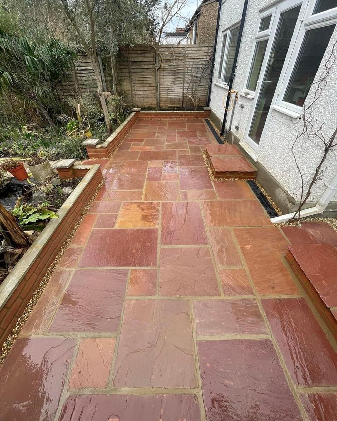 A completed landscaping project by J P Building Services