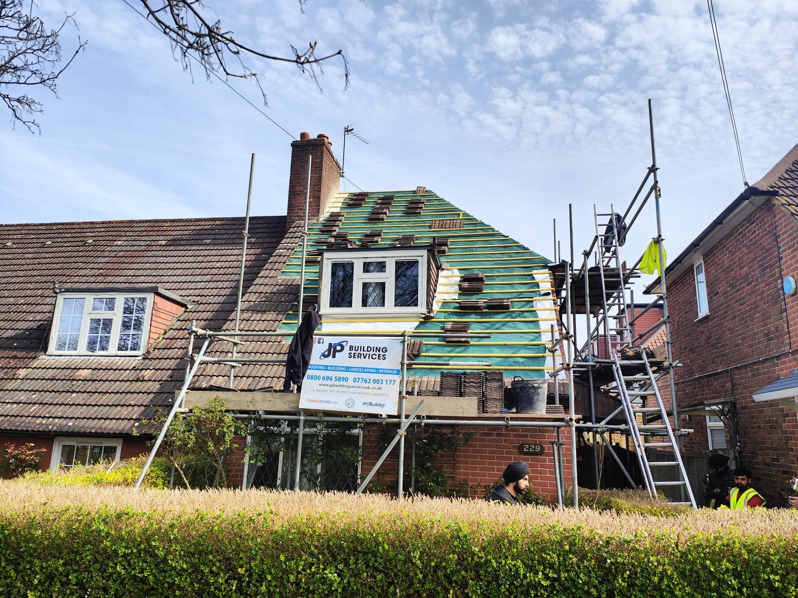A completed roofing and building project by J P Building Services