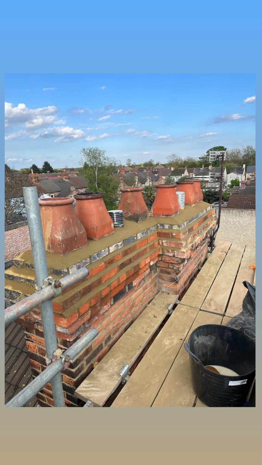 A completed roofing and building project by J P Building Services