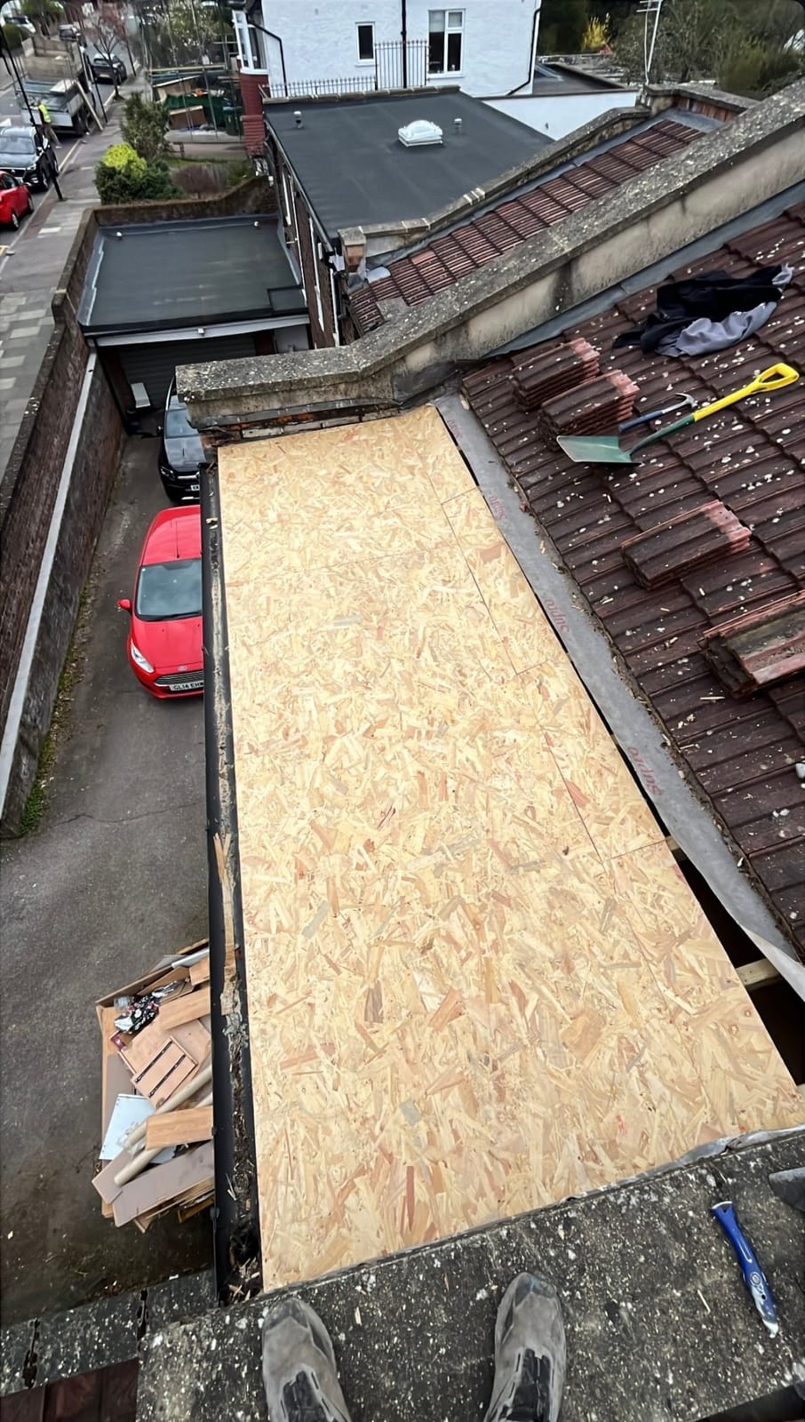 A completed roofing and building project by J P Building Services