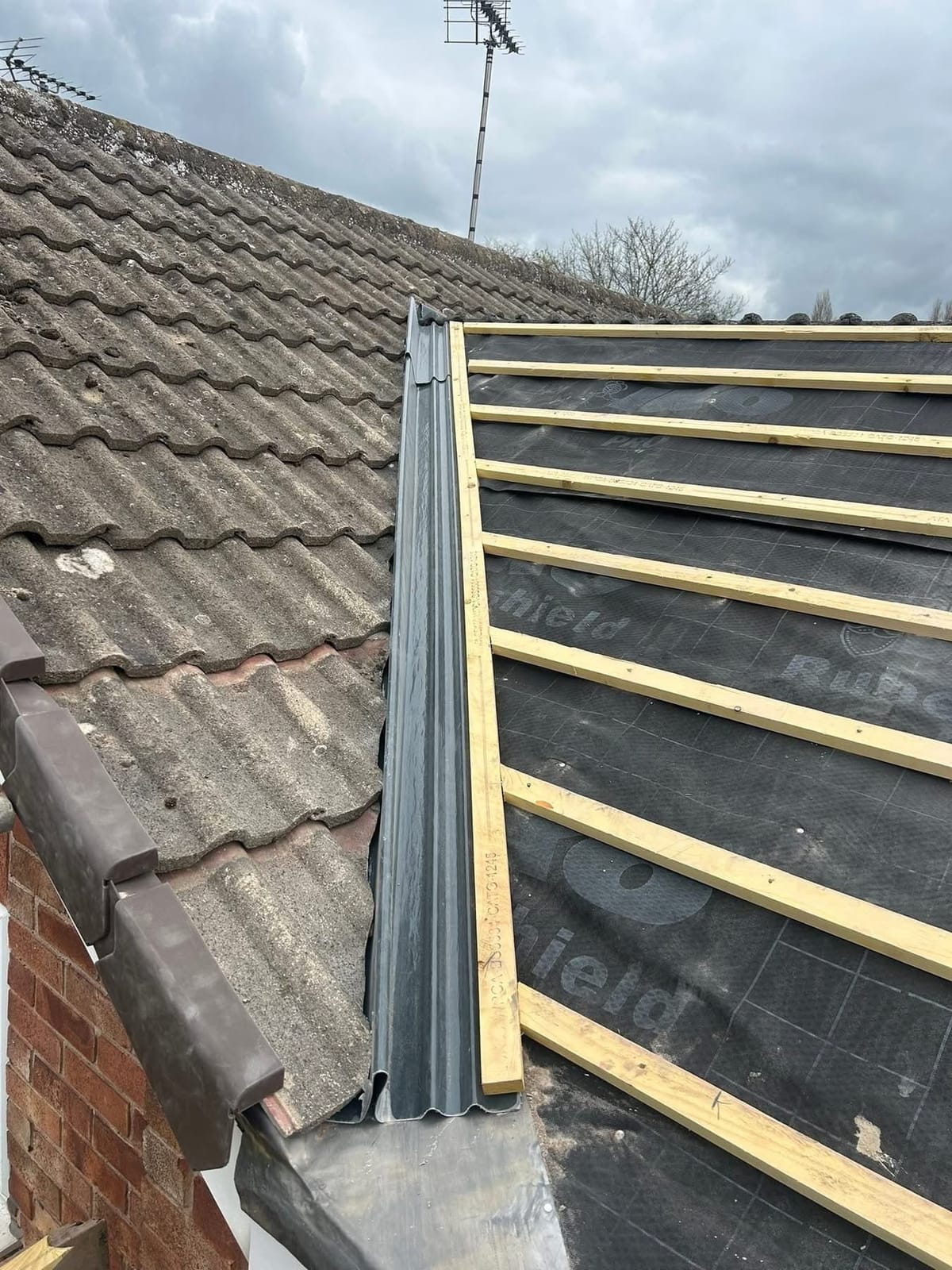 A completed roofing and building project by J P Building Services