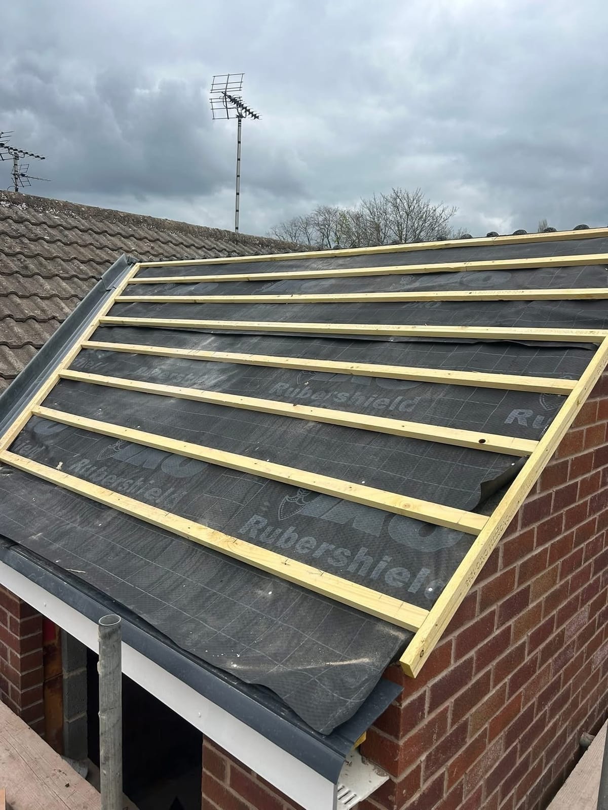 A completed roofing and building project by J P Building Services