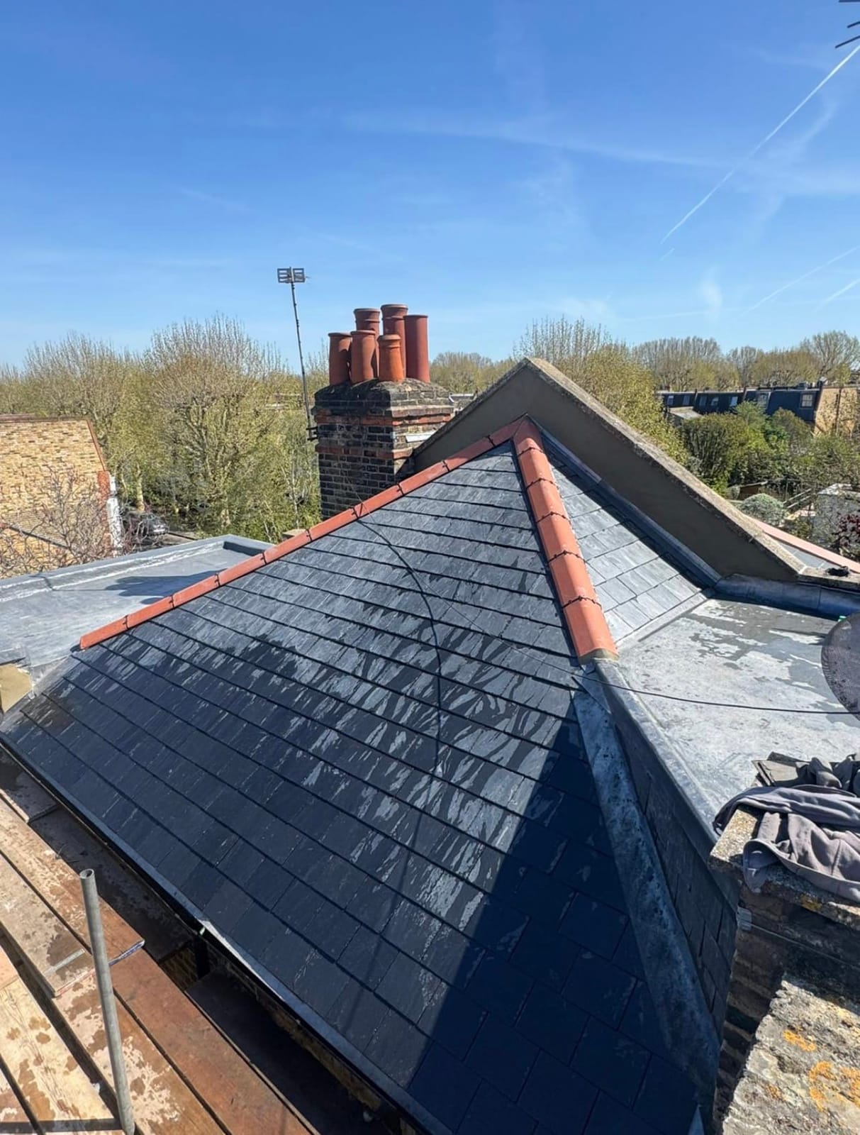 A completed roofing and building project by J P Building Services