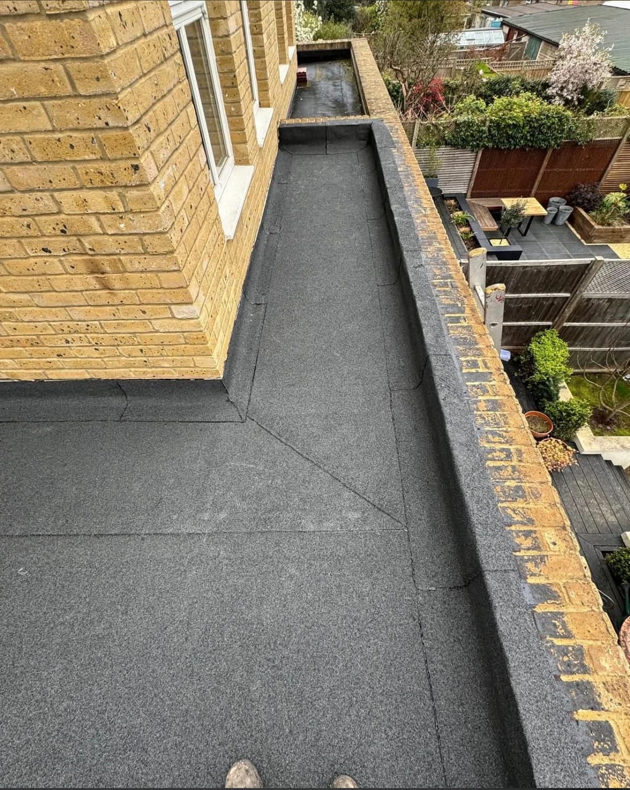 A completed roofing and building project by J P Building Services