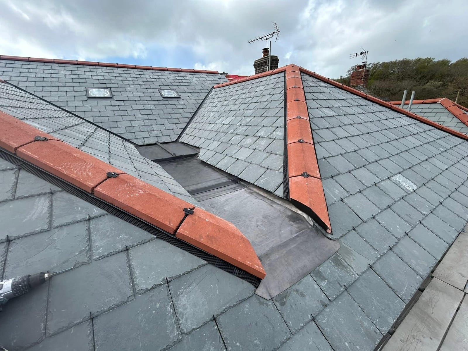 A completed roofing and building project by J P Building Services