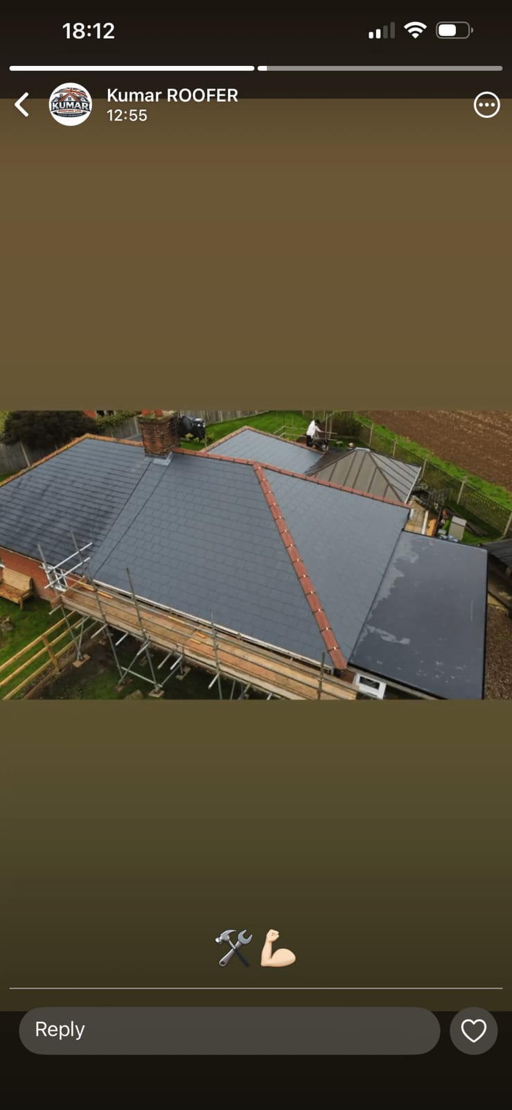 A completed roofing and building project by J P Building Services