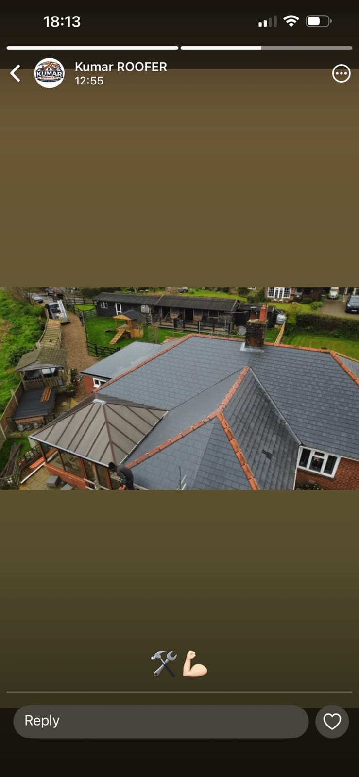 A fully refurbished tiled roof in Enfield