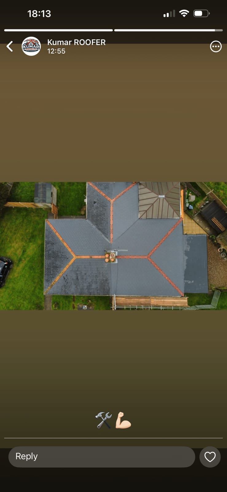 A completed roofing and building project by J P Building Services