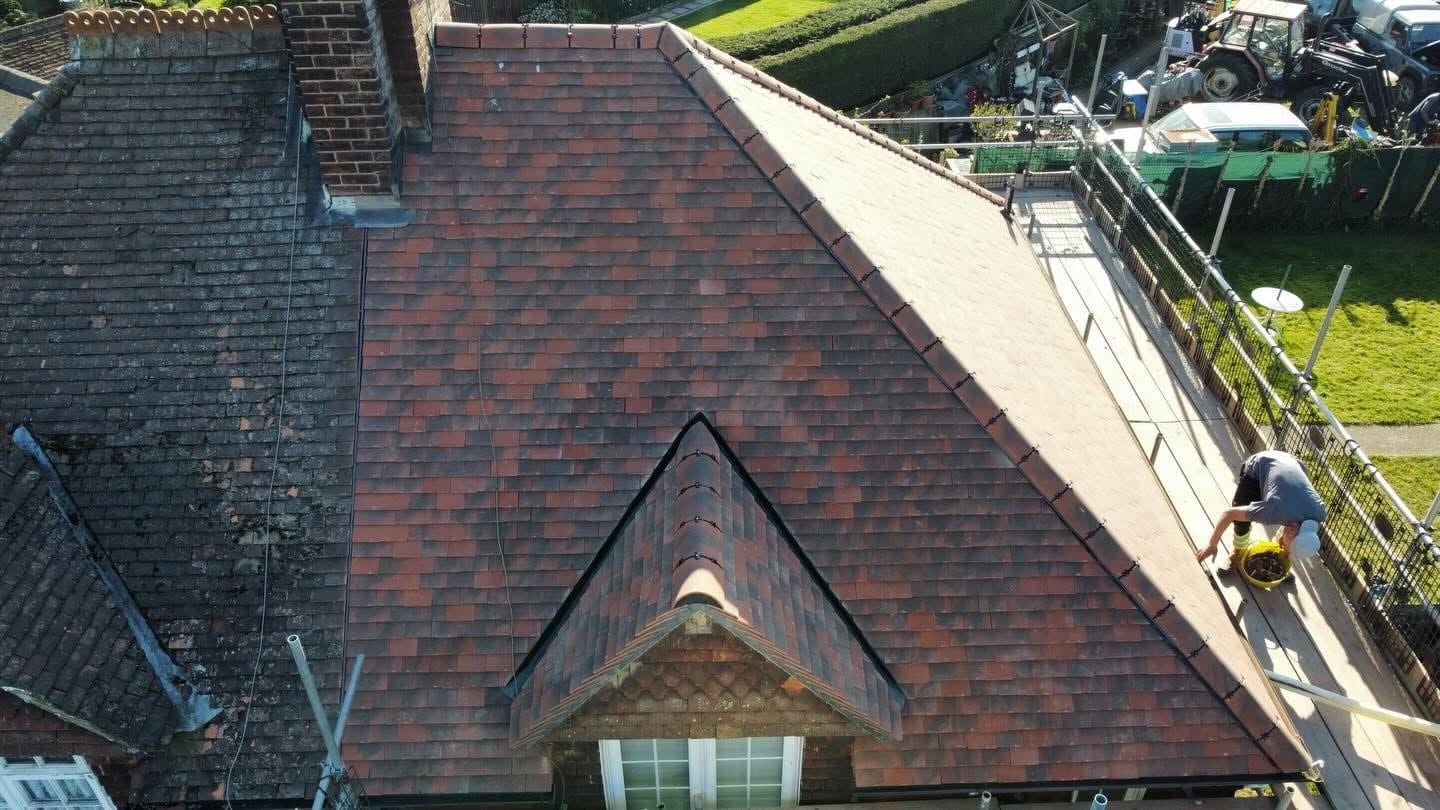 A completed roofing and building project by J P Building Services
