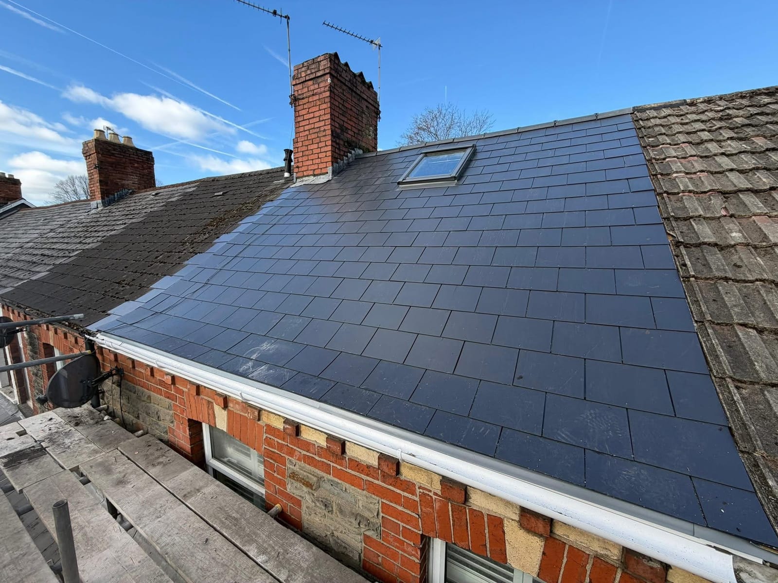 A completed roofing and building project by J P Building Services