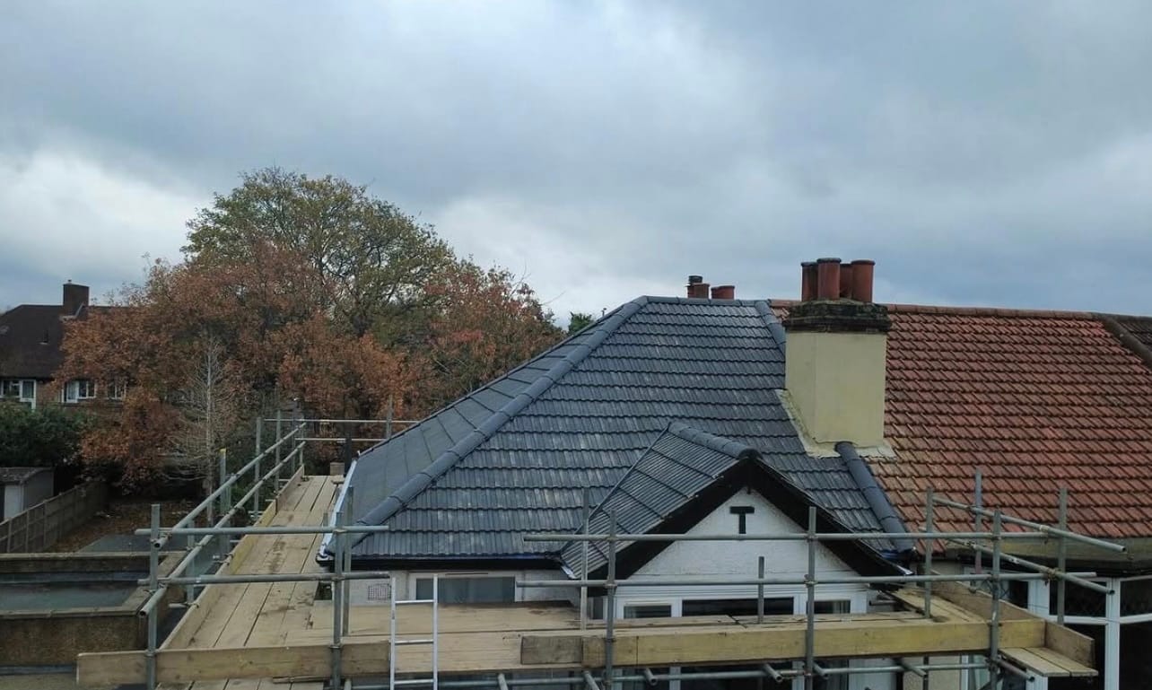 A completed roofing and building project by J P Building Services