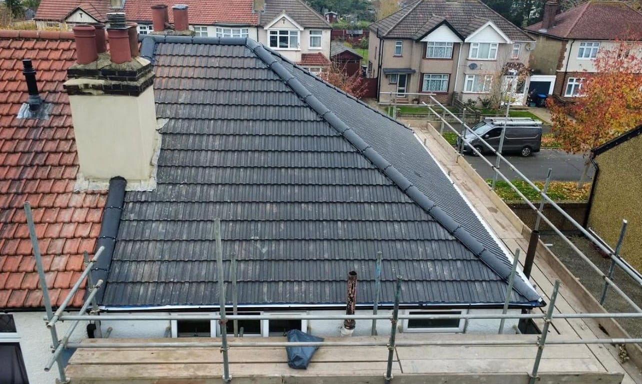 A completed roofing and building project by J P Building Services