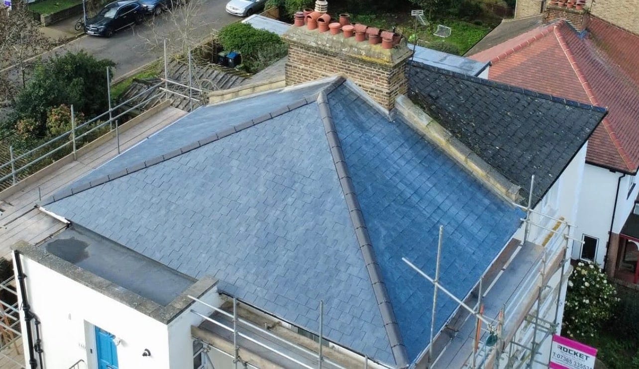 A completed roofing and building project by J P Building Services