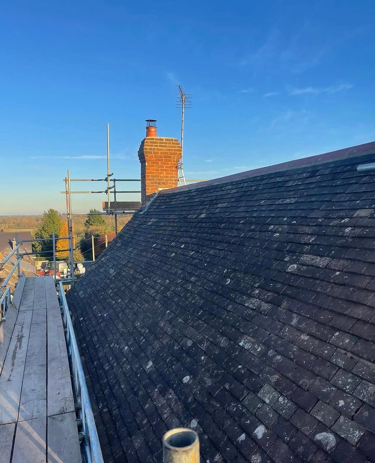 A completed roofing and building project by J P Building Services