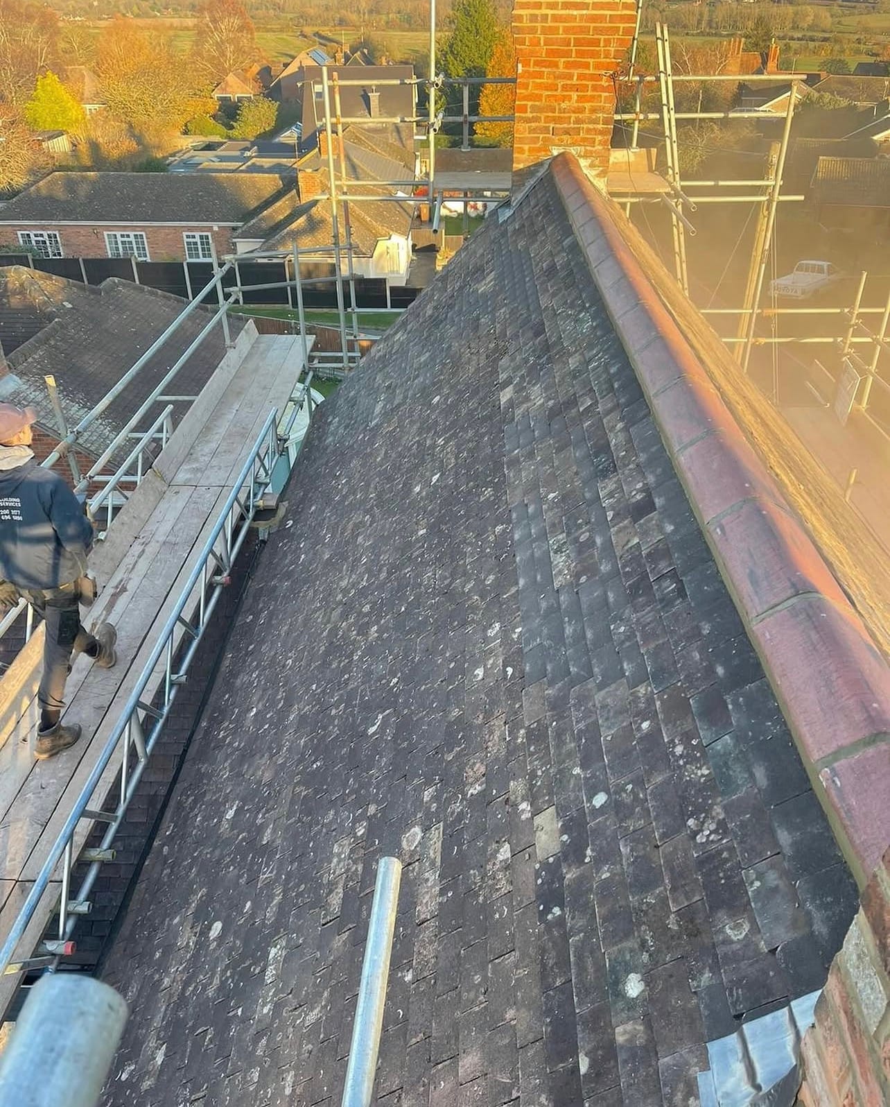 A completed roofing and building project by J P Building Services
