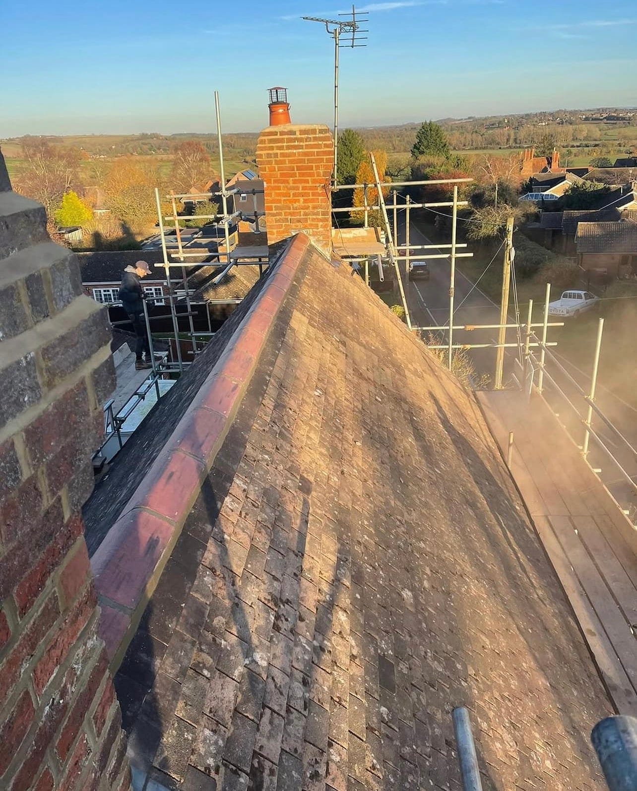 A completed roofing and building project by J P Building Services