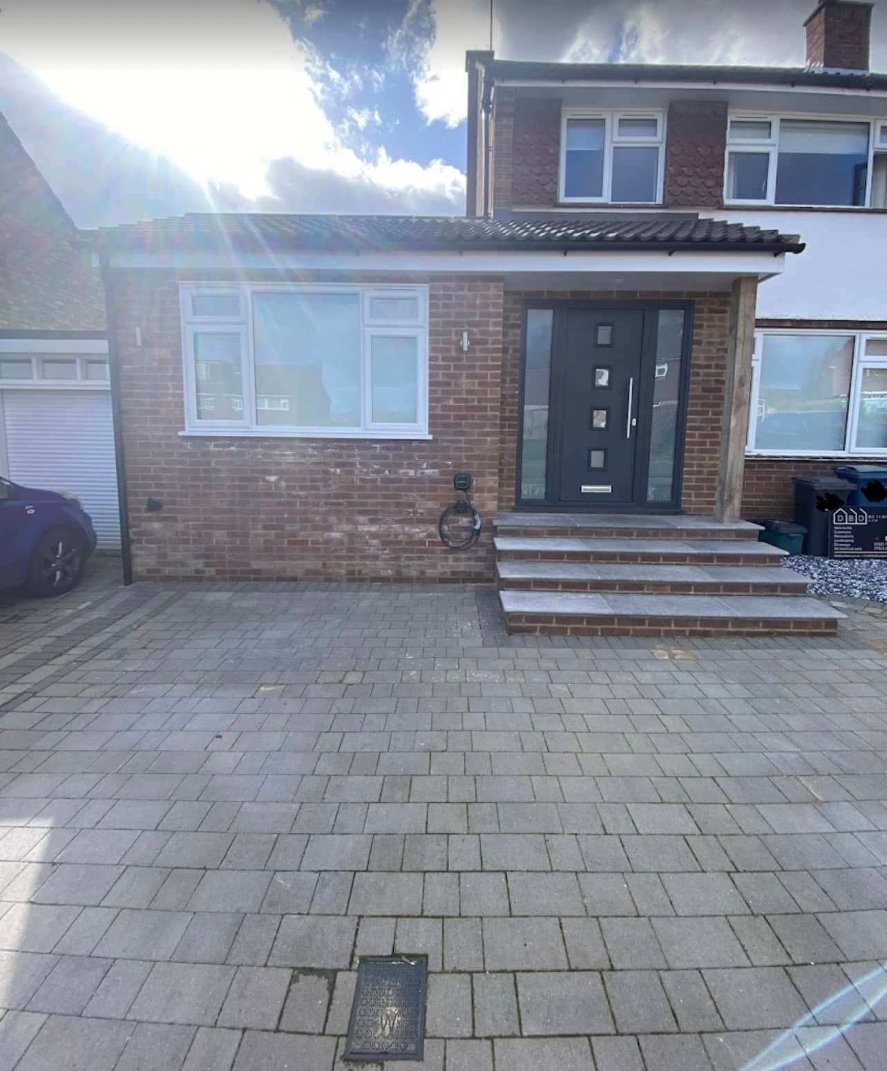 A completed landscaping project by J P Building Services