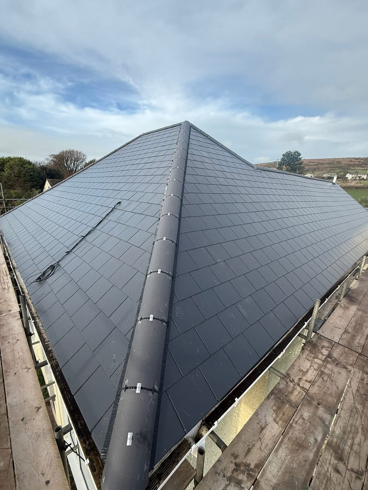 A completed roofing and building project by J P Building Services