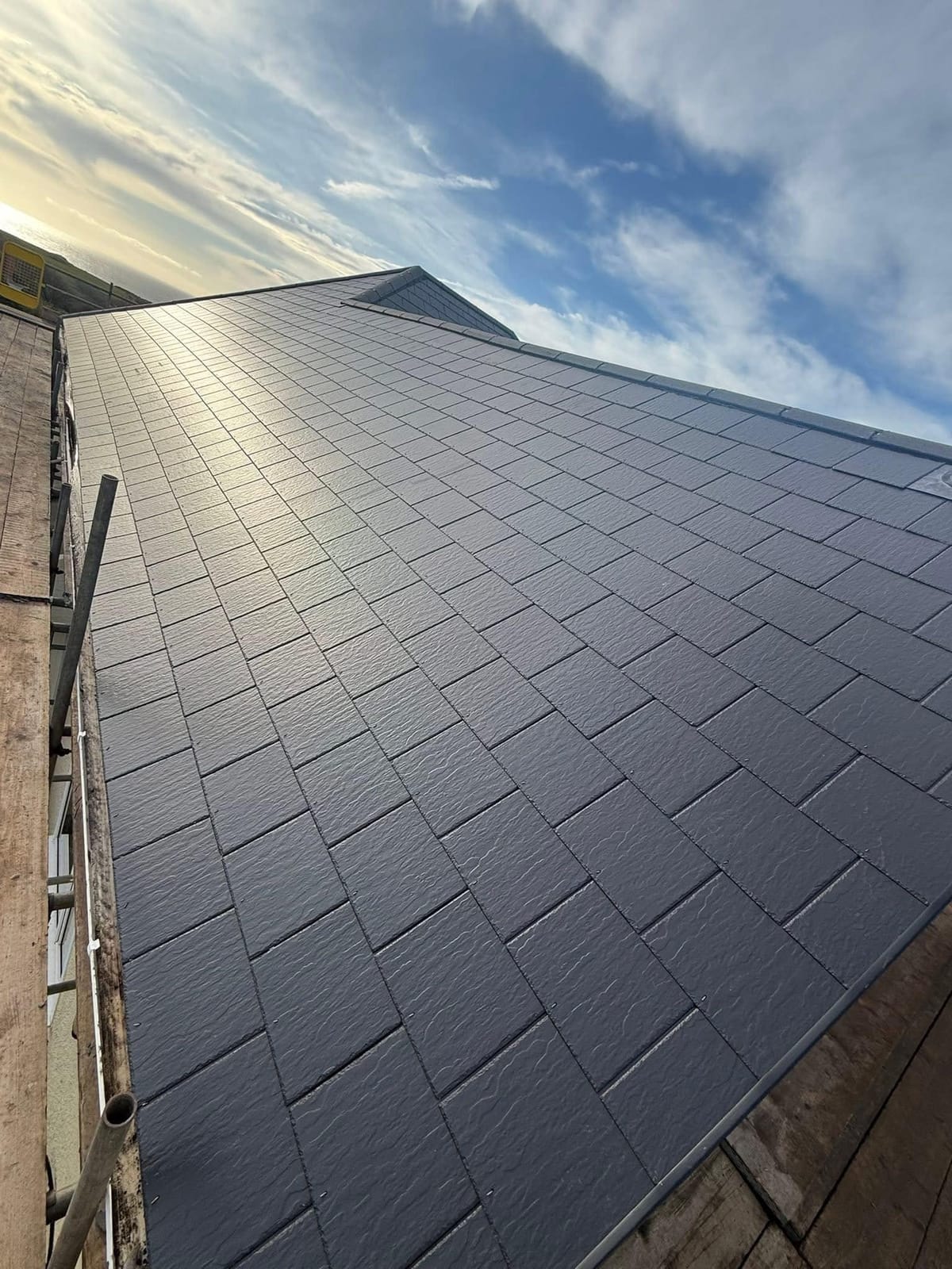 A completed roofing and building project by J P Building Services