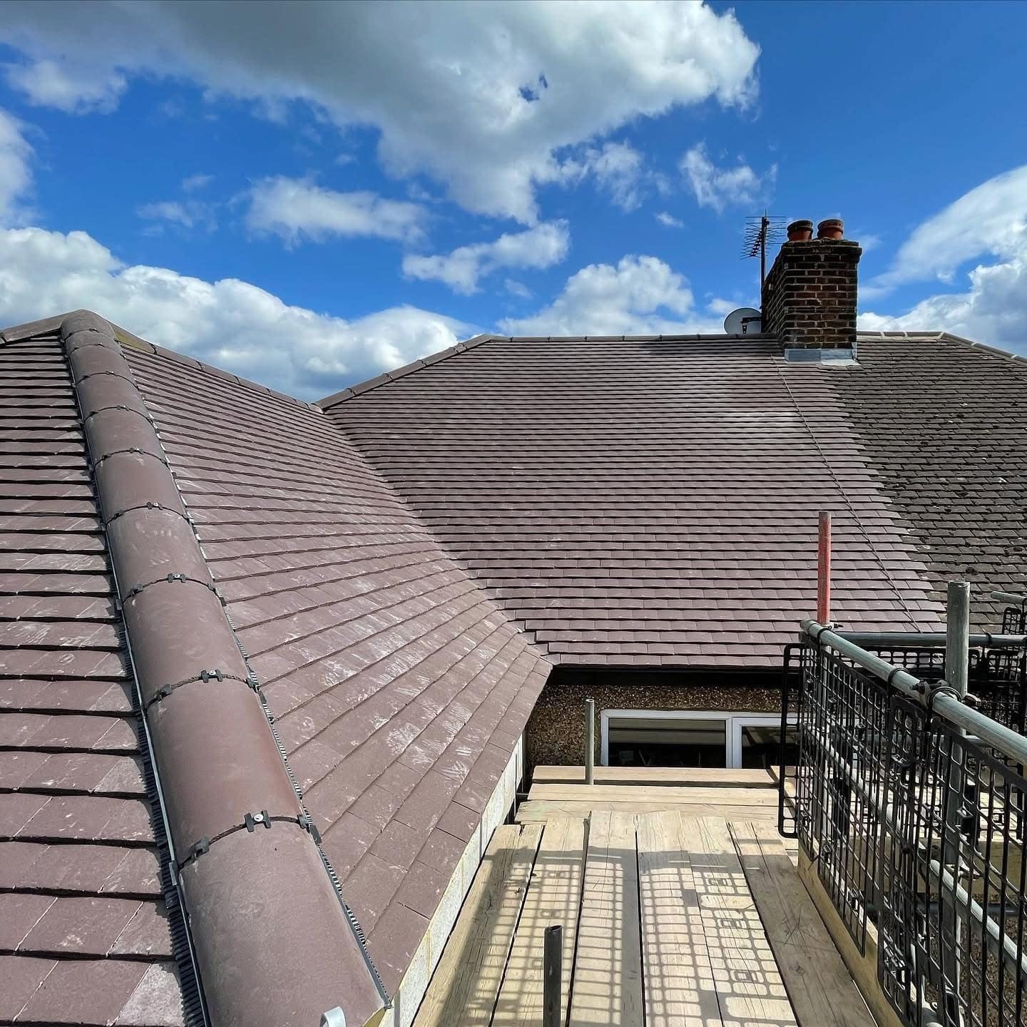 A completed roofing and building project by J P Building Services