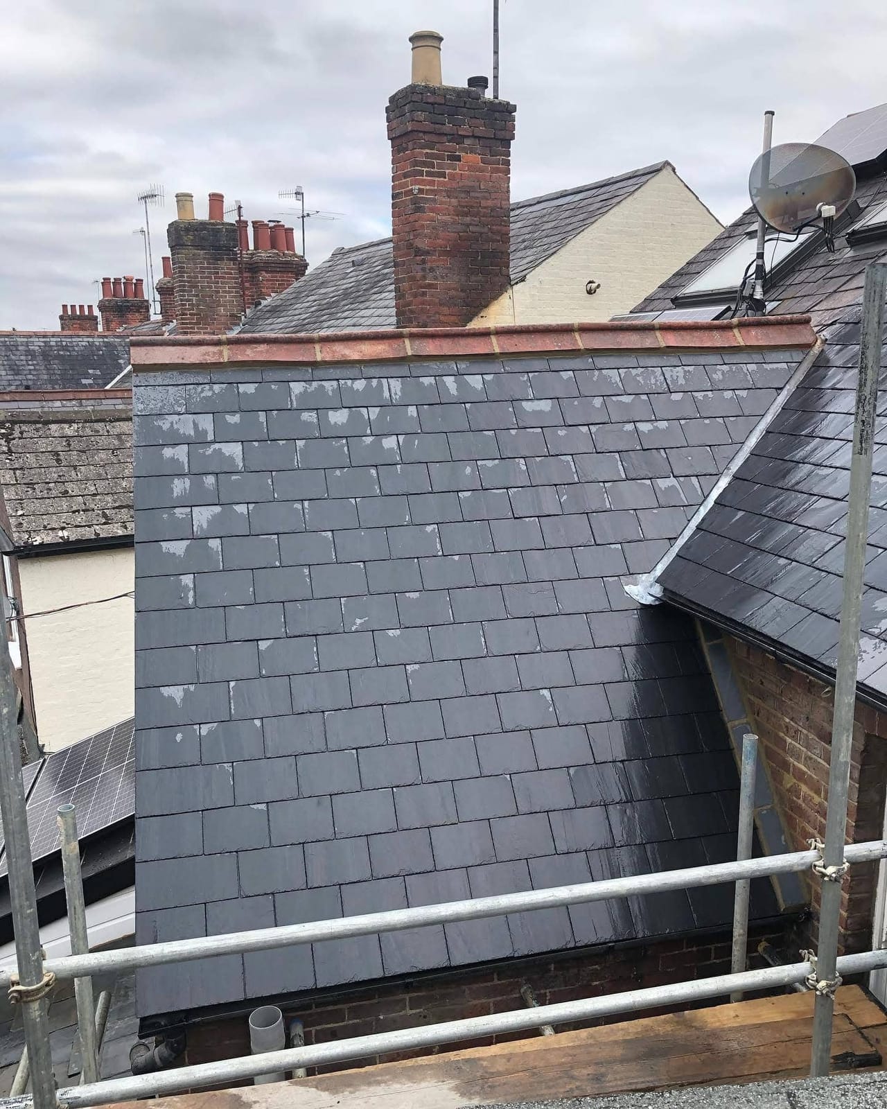 A completed roofing and building project by J P Building Services