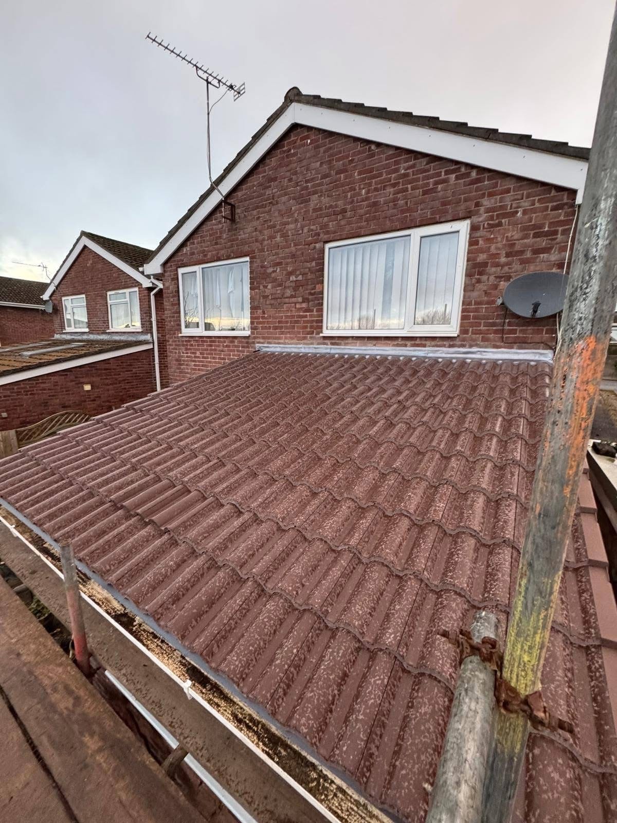 A completed roofing and building project by J P Building Services