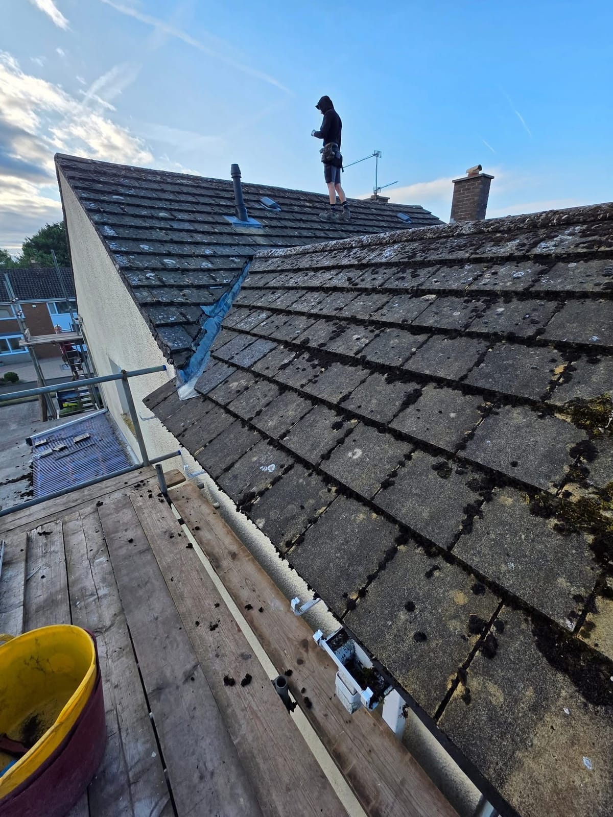 A completed roofing and building project by J P Building Services