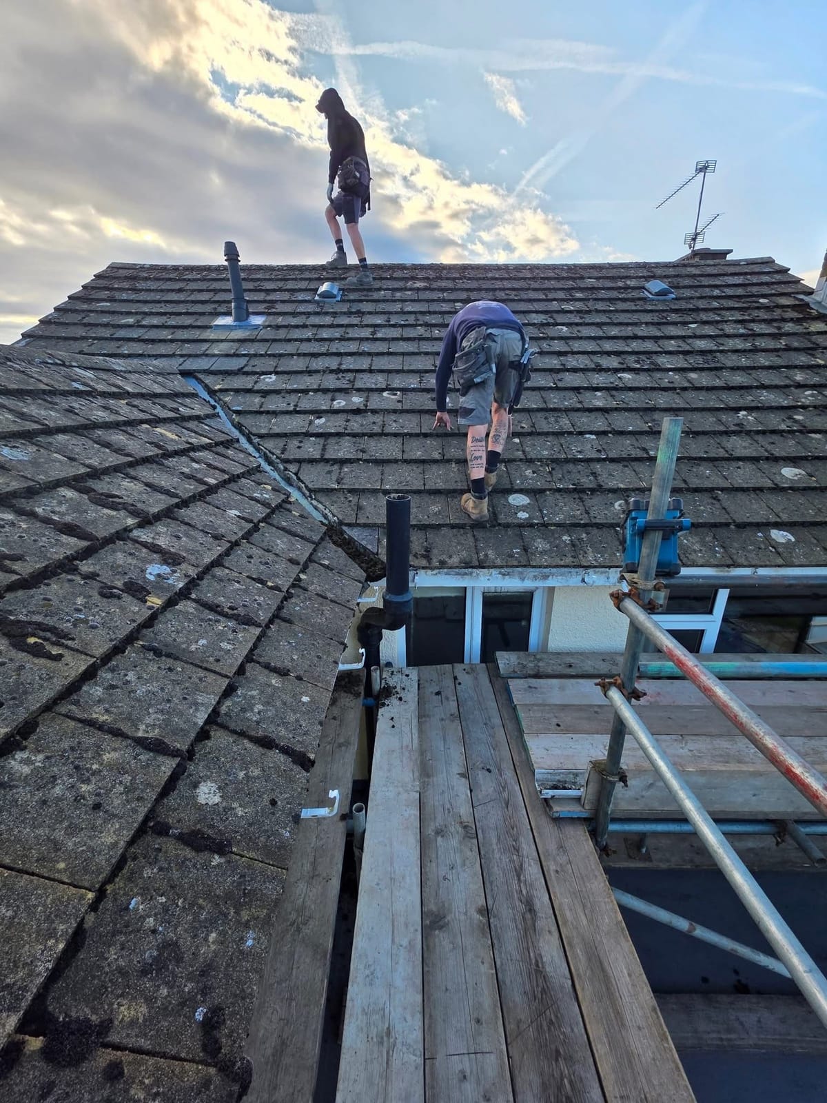 A completed roofing and building project by J P Building Services