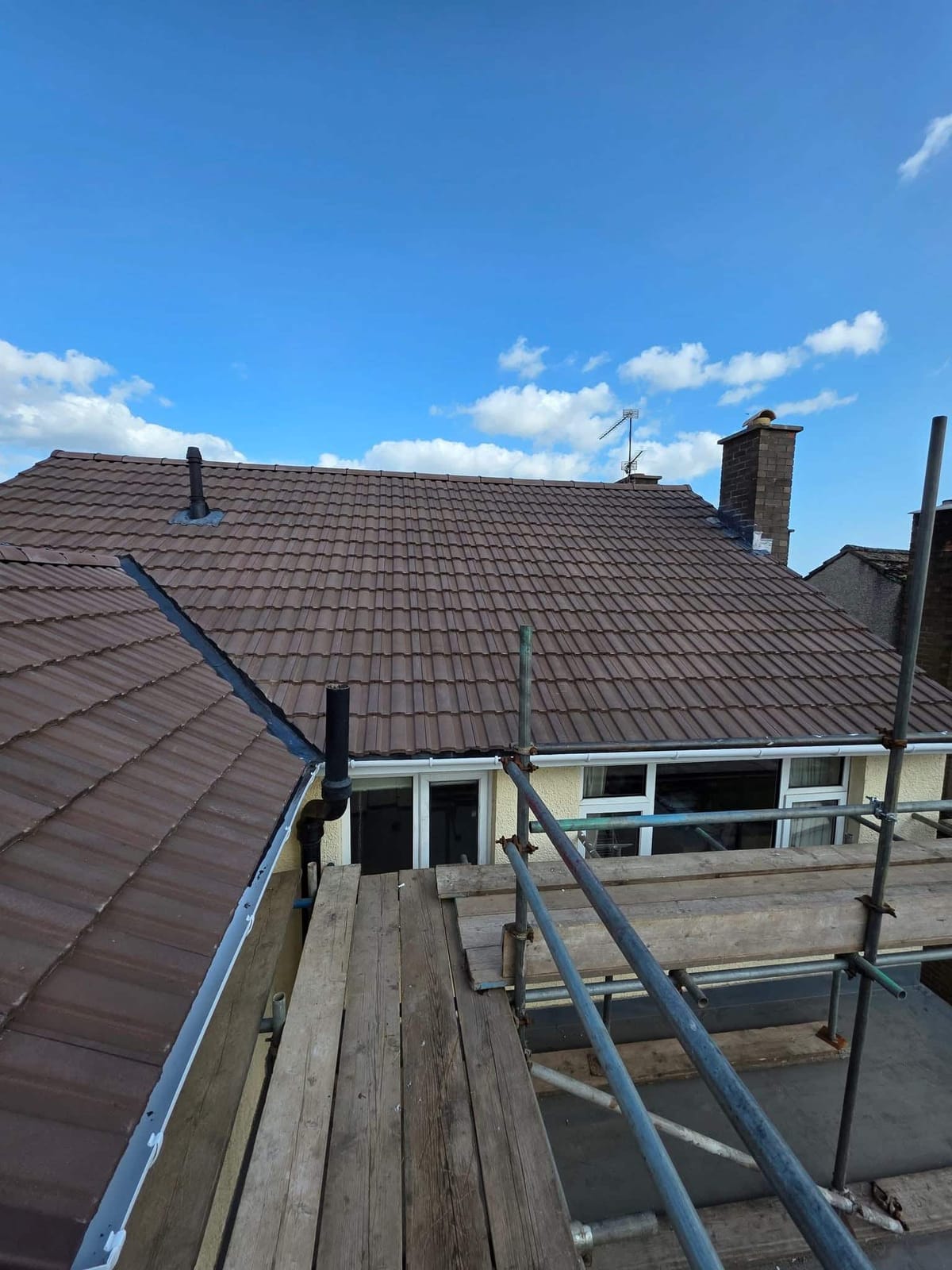 A completed roofing and building project by J P Building Services