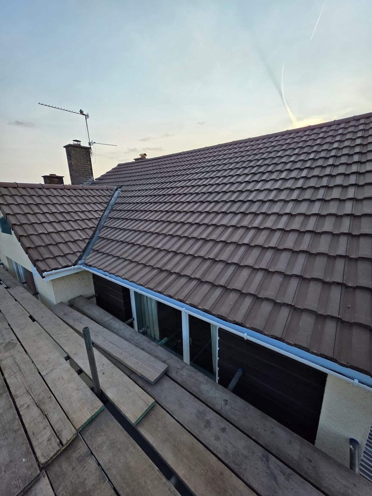 A completed roofing and building project by J P Building Services