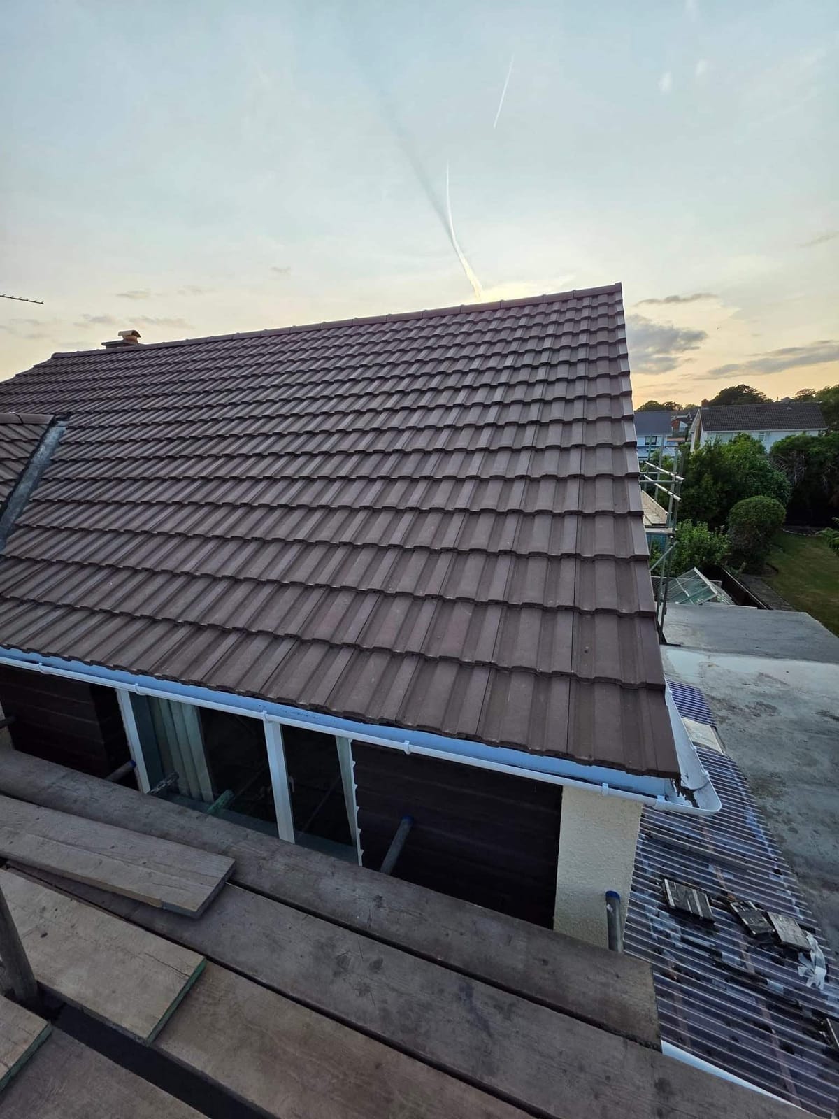 A completed roofing and building project by J P Building Services
