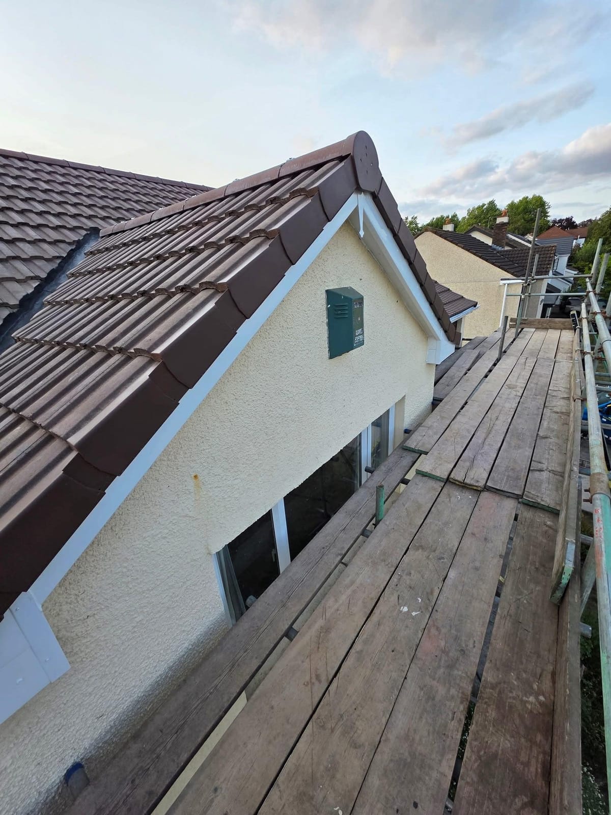 A completed roofing and building project by J P Building Services