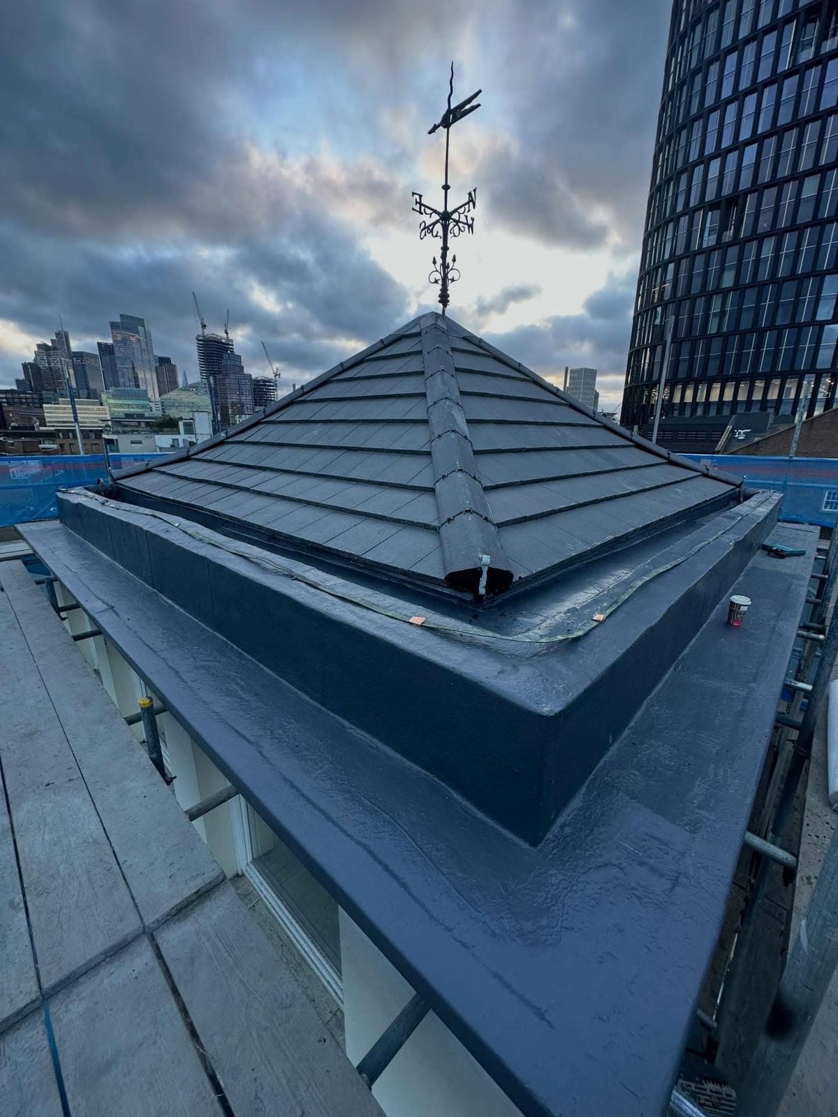 A completed roofing and building project by J P Building Services
