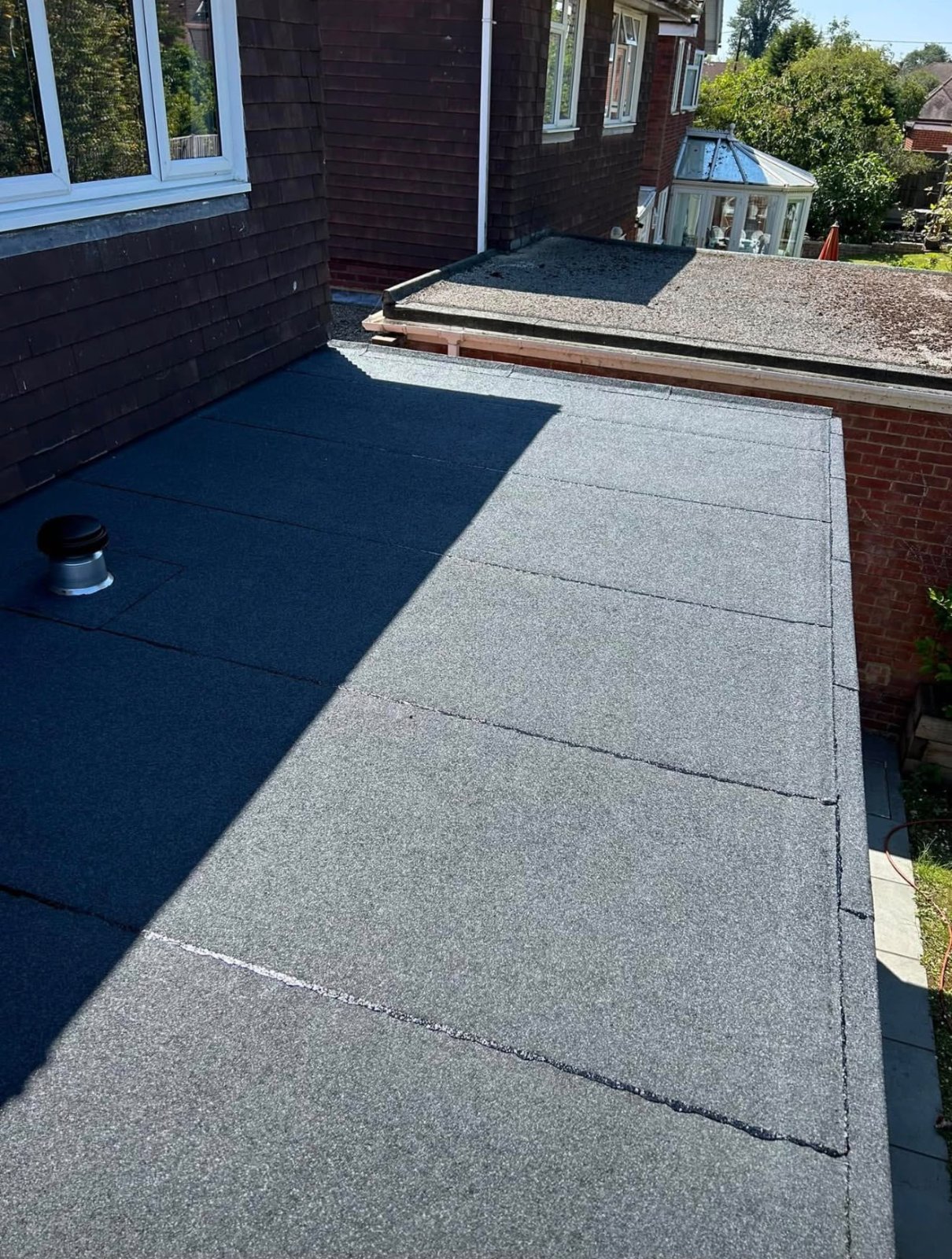 A completed flat roof by J P Building Services